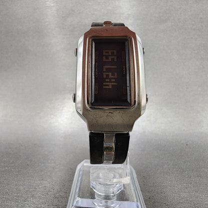Casio Csterna Watch Women 25mm Digital Silver Tone Rectangle CSN022 New Battery6