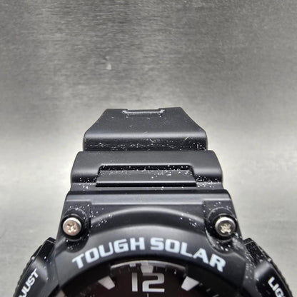 Casio AQ-S810W Watch Men 47mm Black Alarm Chronograph Analog Digital Solar Runs4