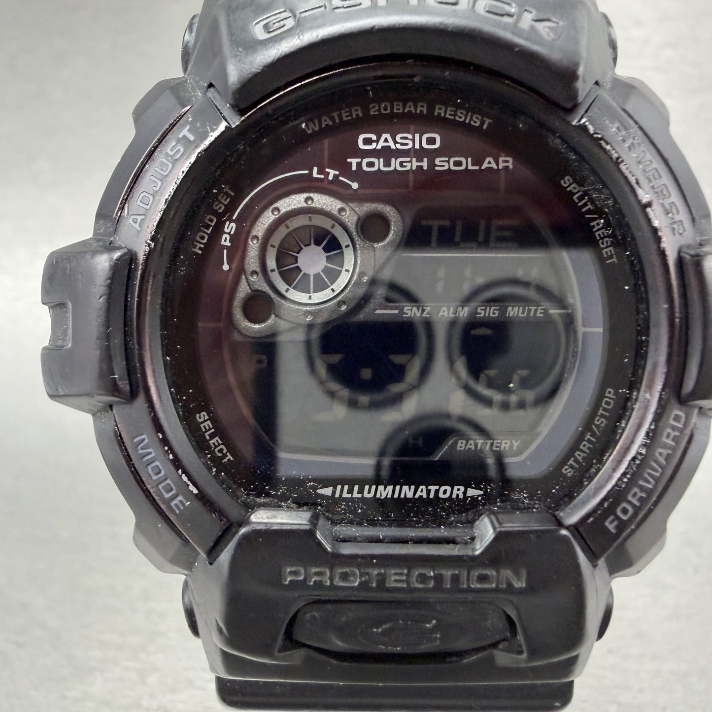 Casio GShock GR8900A Watch Men 53mm Digital Black Alarm Chronograph Solar1