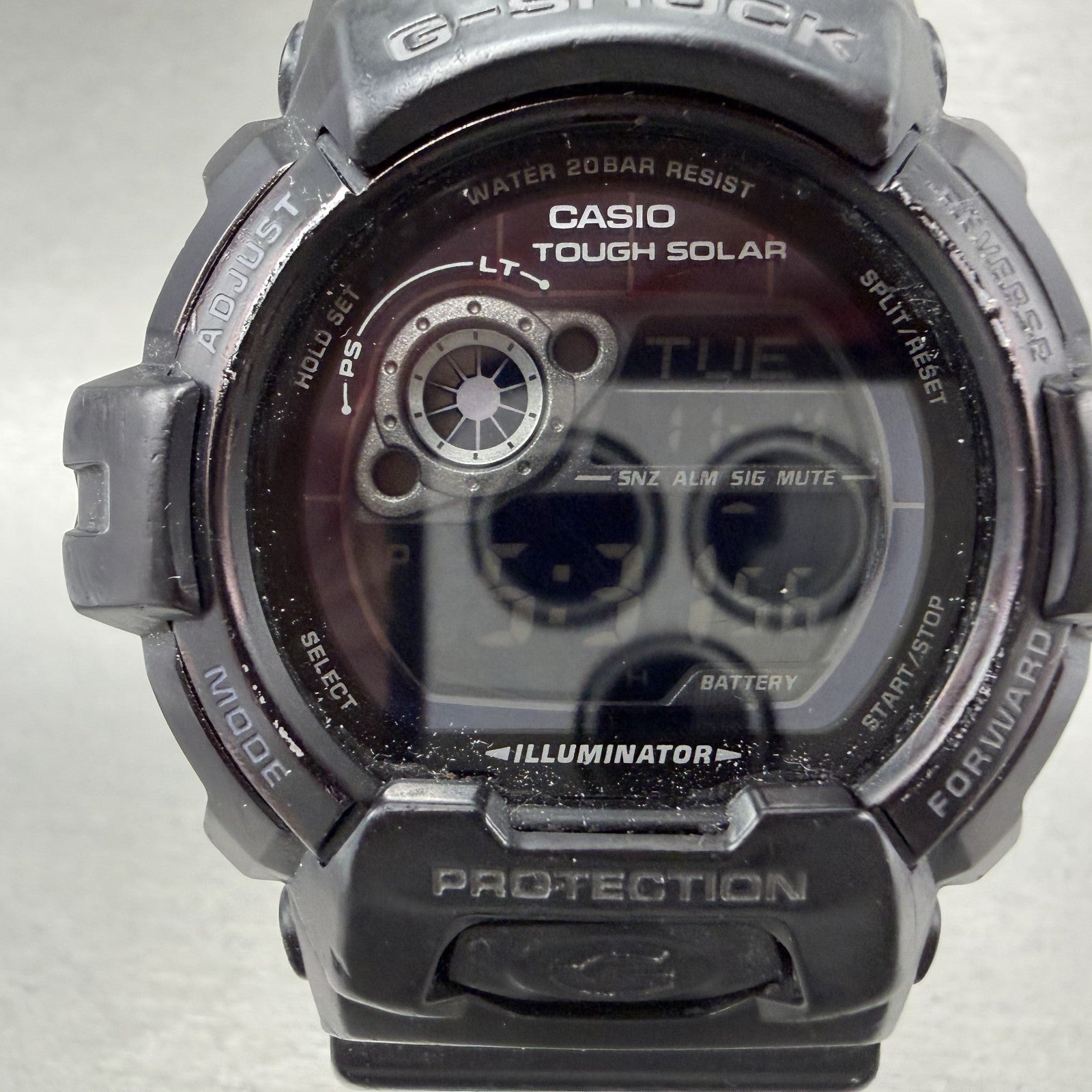 Casio GShock GR8900A Watch Men 53mm Digital Black Alarm Chronograph Solar1