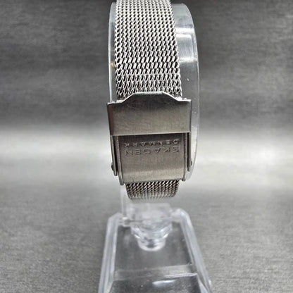 Skagen Watch Women 19mm Silver Dial Two Tone Round 502XSGS New Battery L7