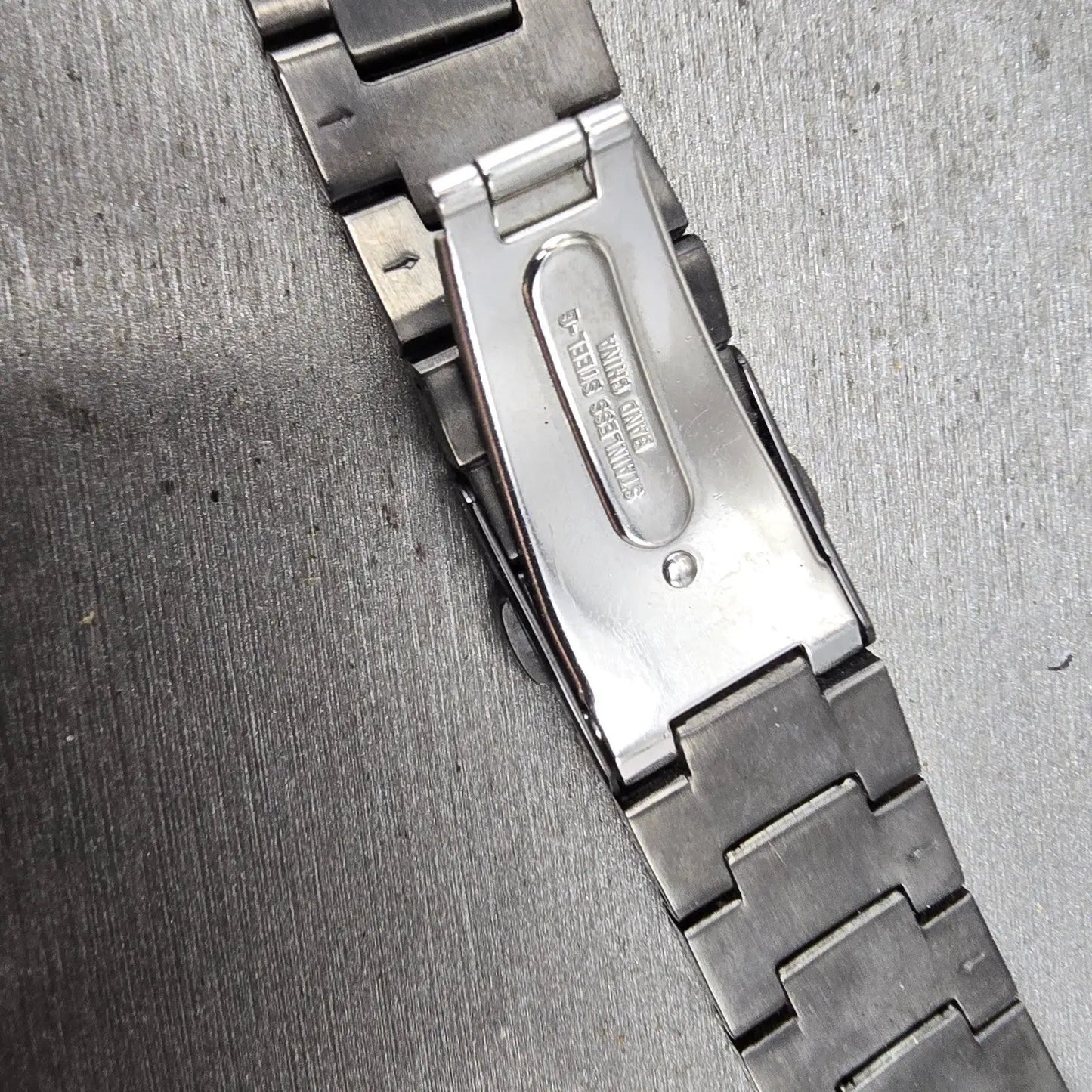 Seiko Bracelet 20mm Black & Gold Tone For 6A32-00B0 Tri Folding 3363 GI Steel8