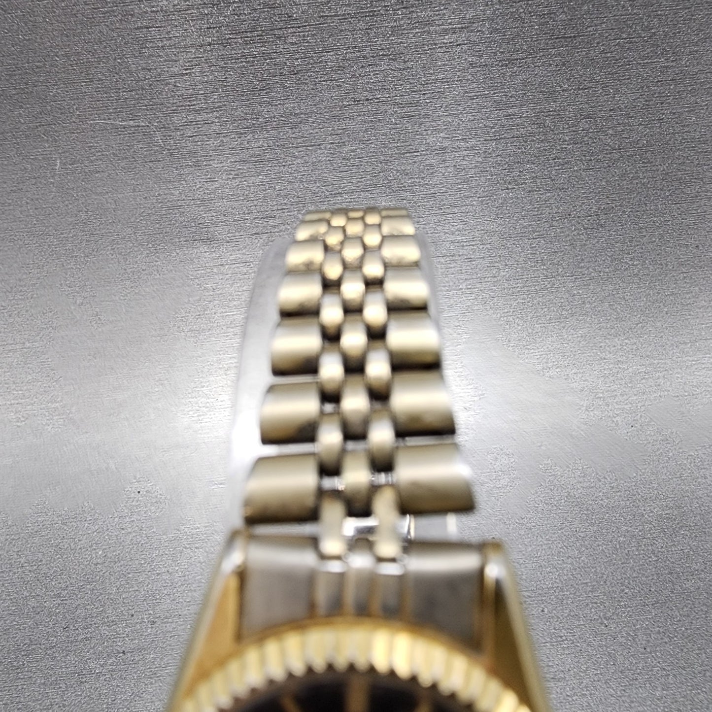 Seiko Watch Women 24mm Black Tone Gold Tone Daydate Round 7n830049 New Battery4