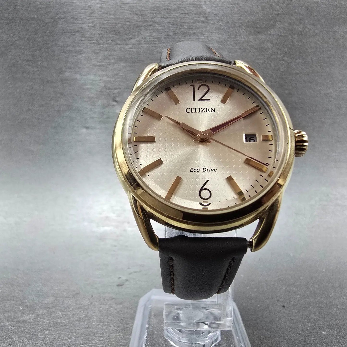 Citizen Eco-Drive Watch Women 36mm Champagne Dial Gold Tone J810-S108667 Runs5