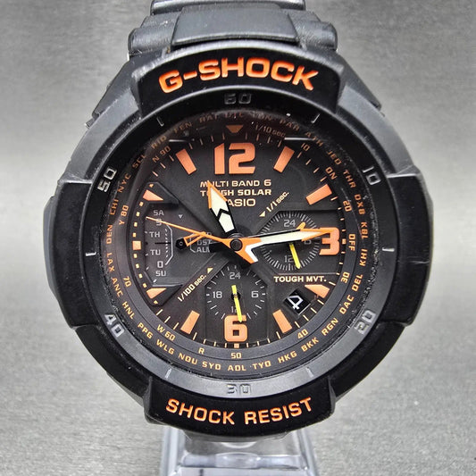 Casio G-Shock GW-3000B Watch Men 50mm Black Orange Alarm Chronograph Works JP0