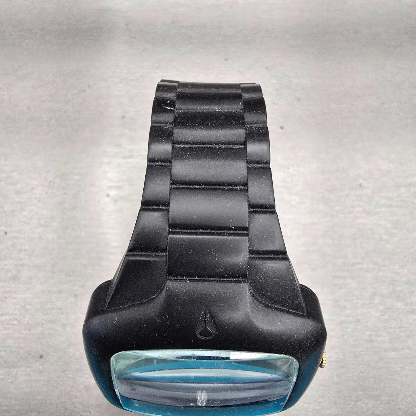 Nixon Rubber Player Watch Men 45mm Black Dial Black Tone Rectangle New Batt4