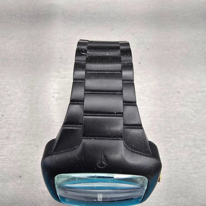 Nixon Rubber Player Watch Men 45mm Black Dial Black Tone Rectangle New Batt4