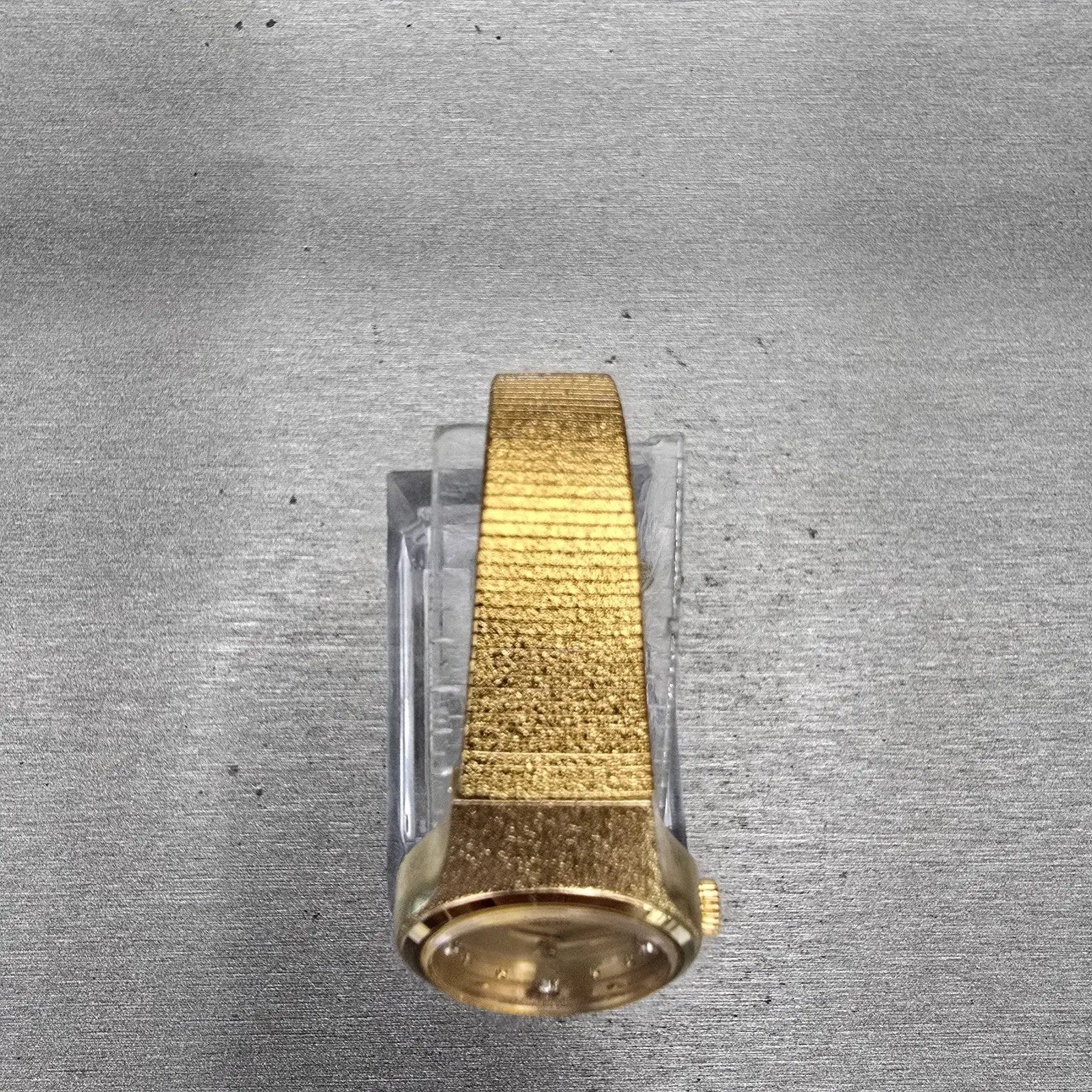 Seiko Watch Women 20mm Gold Dial Gold Tone Gemmed Round 8Y21-0020 New Battery4