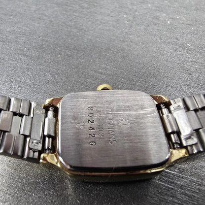 Junghans Noblesse Watch Women 19mm Silver Dial Gold Tone Rectangle New Battery9