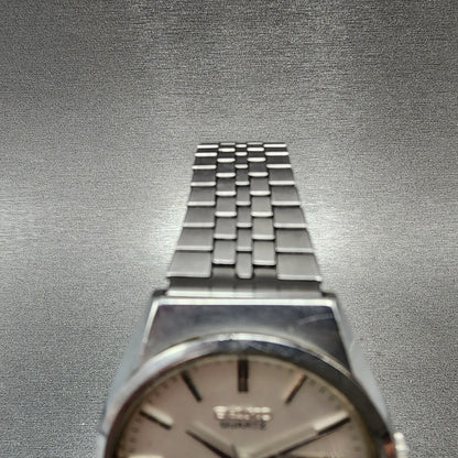 Seiko Type 2 Watch Men 36mm White Dial Steel Round Daydate 7546-8070 PARTS