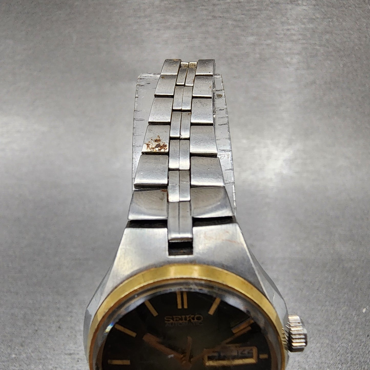 Seiko Automatic Watch Women 26mm Green Dial Two Tone Daydate 22060320 Runs5