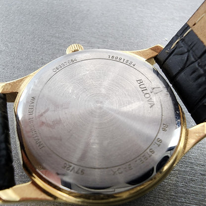 Bulova Watch Women 30mm Champagne Dial Gold Tone 97V25 New Battery9
