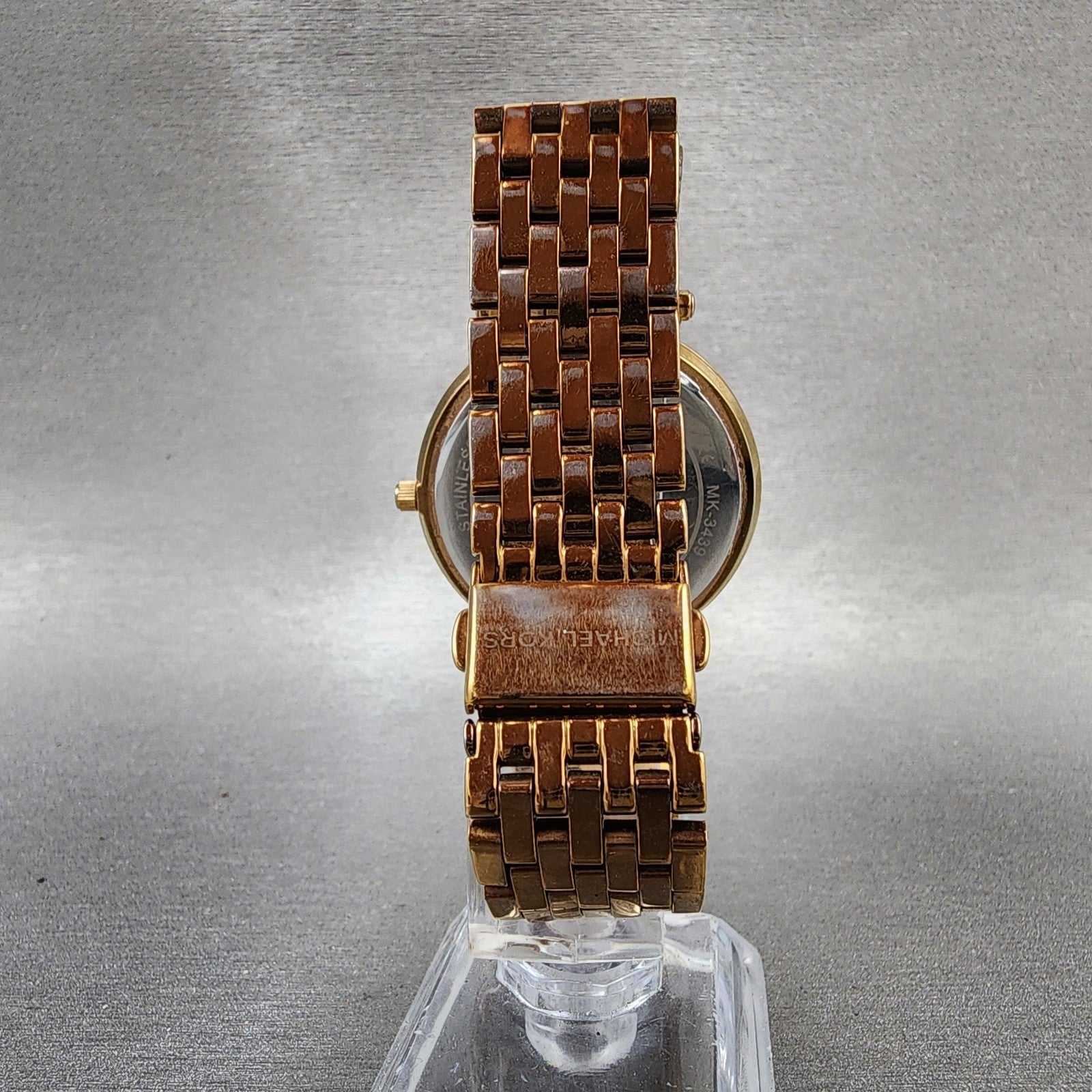 Michael Kors Darci Watch Women 39mm Crystal Dial Rose Gold Tone Round New Batt7