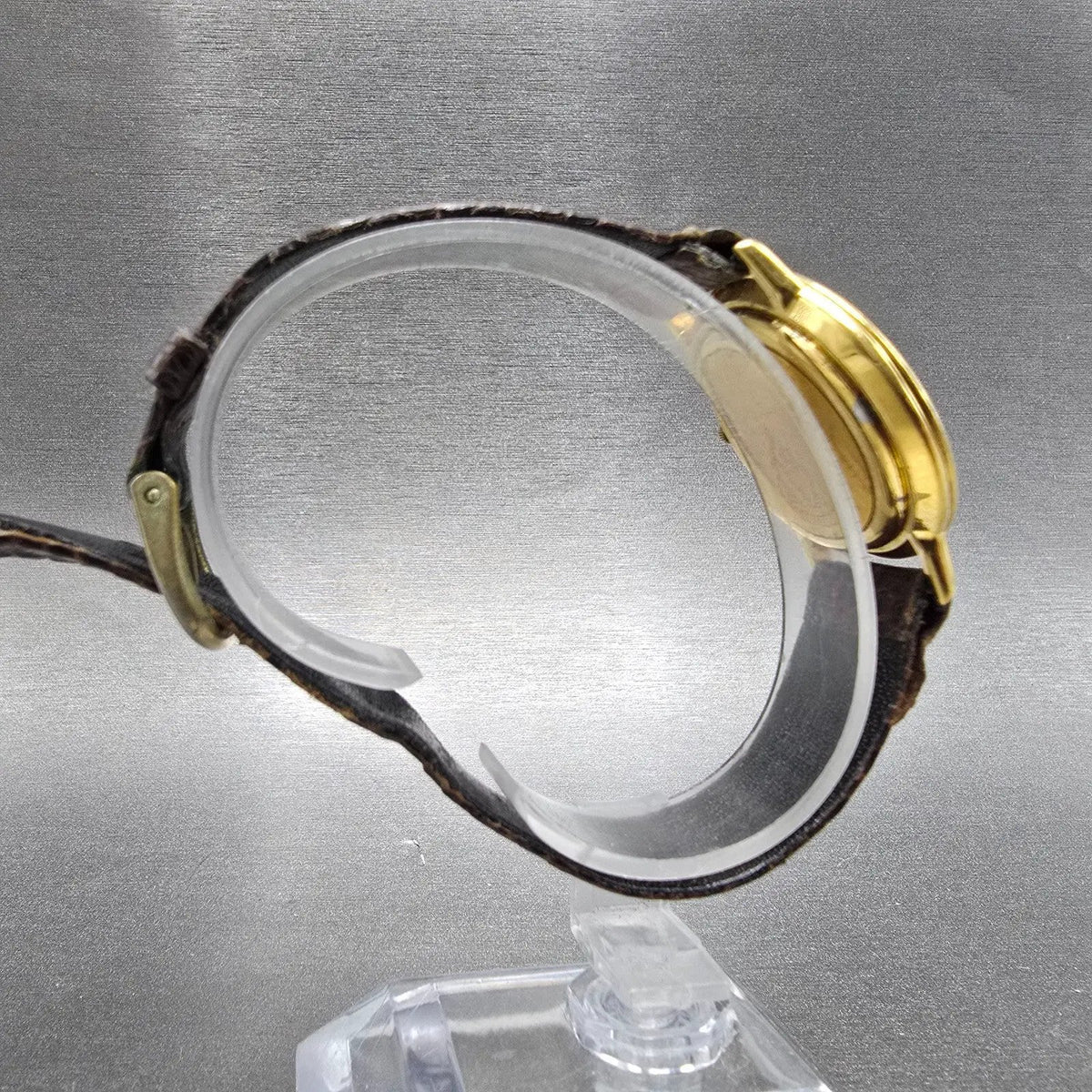 Gucci 3000M Watch Men 33mm Gold Dial Gold Plated Round VTG Swiss PARTS9