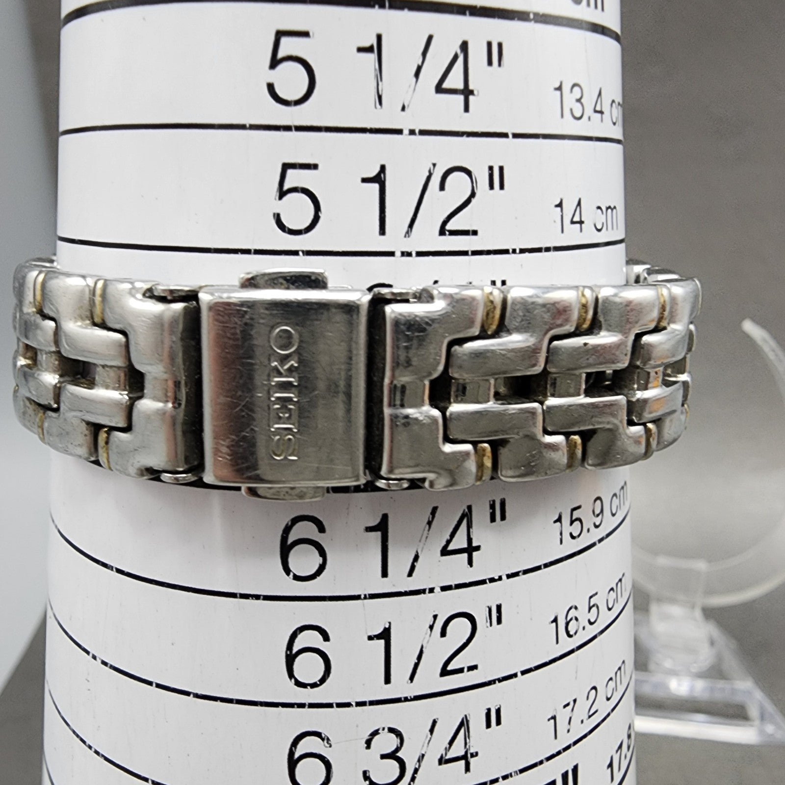 Seiko Watch Women 26mm White Dial Two Tone Date Round 7n820599 New Battery10