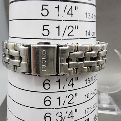 Seiko Watch Women 26mm White Dial Two Tone Date Round 7n820599 New Battery10