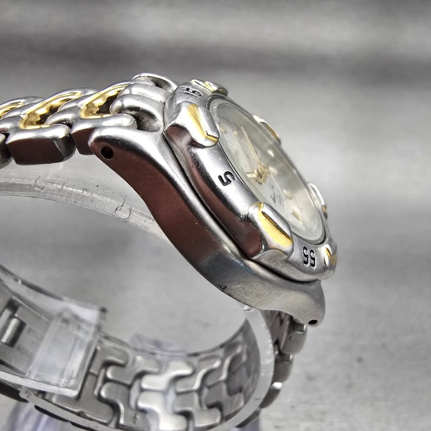 Bulova Marine Star Watch Women 27mm Silver Dial Two Tone Date 98M39 New Battery3