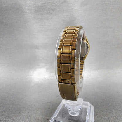 Seiko Watch Women 24mm Gold Mickey Dial Gold Tone Daydate 3y030039 New Battery7
