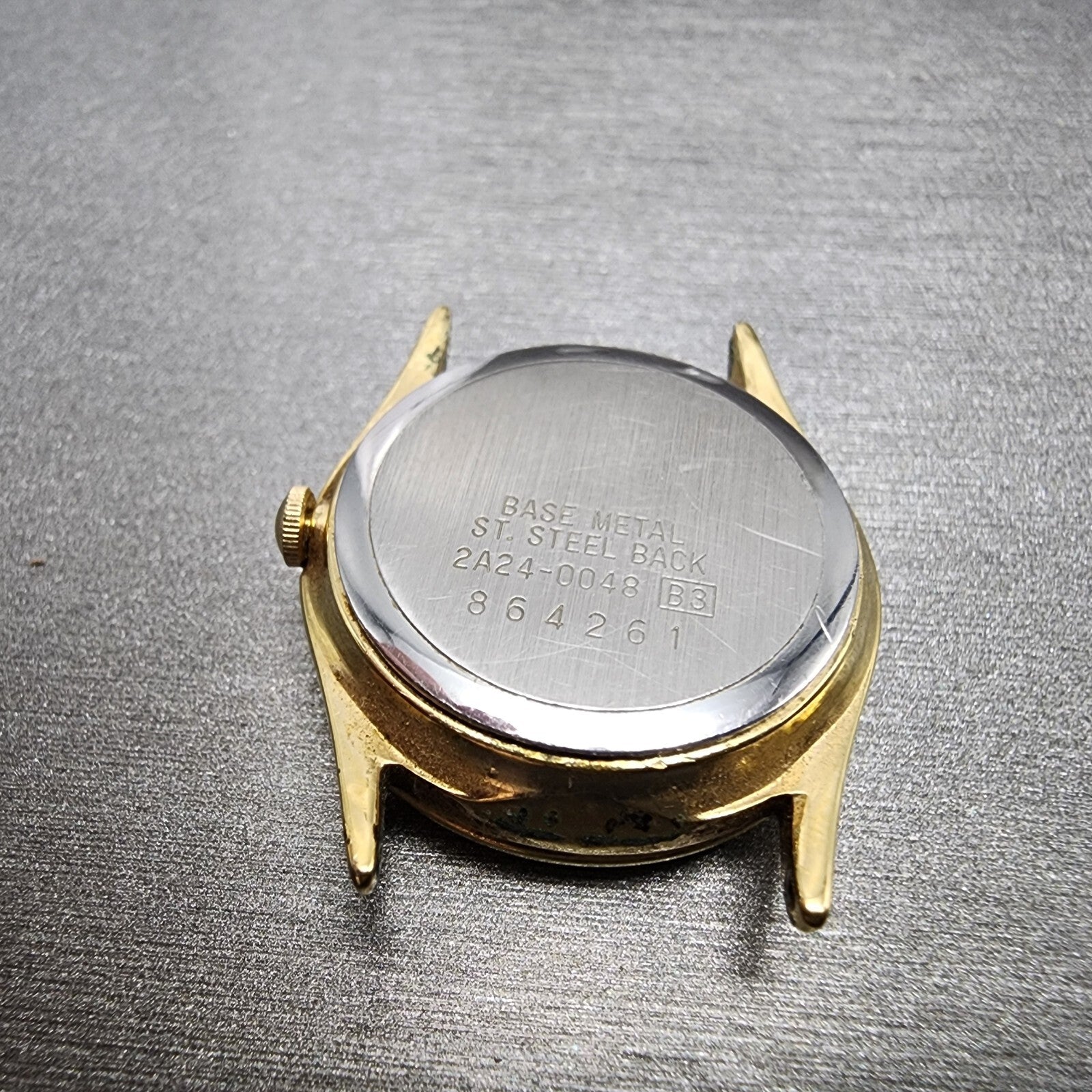 Seiko Moon Phase Watch Women 24mm White Dial Gold Tone Round 2A240048 PARTS8