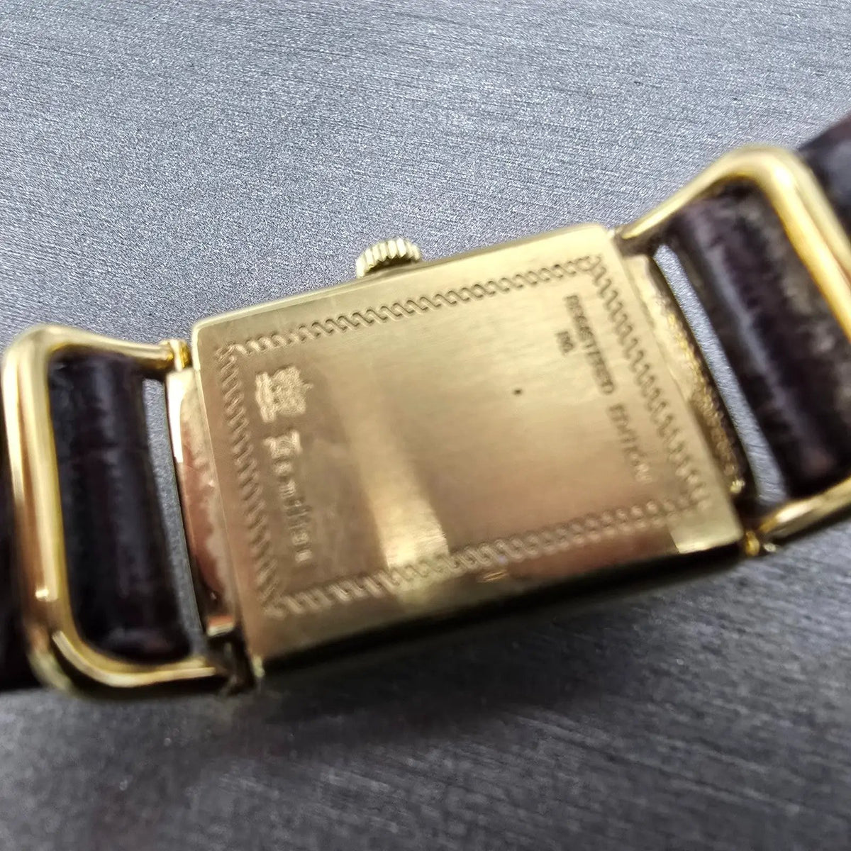 Hamilton Wilshire Watch Women 18mm Women Gold Dial Gold Registered Edition PARTS10
