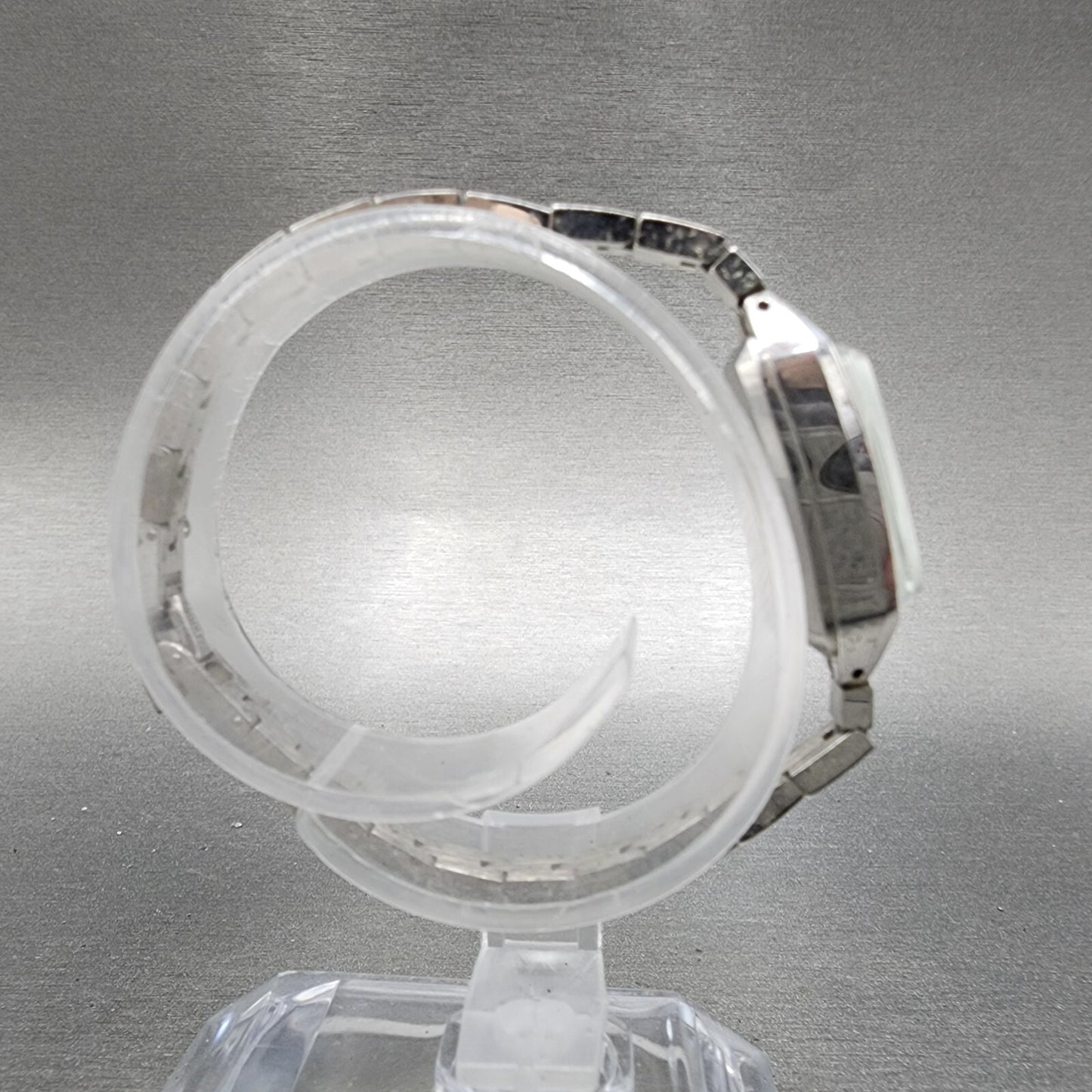 Fine Seiko Watch Women 13mm Silver Dial Gold Plated Rectangle Manual Wind Runs8