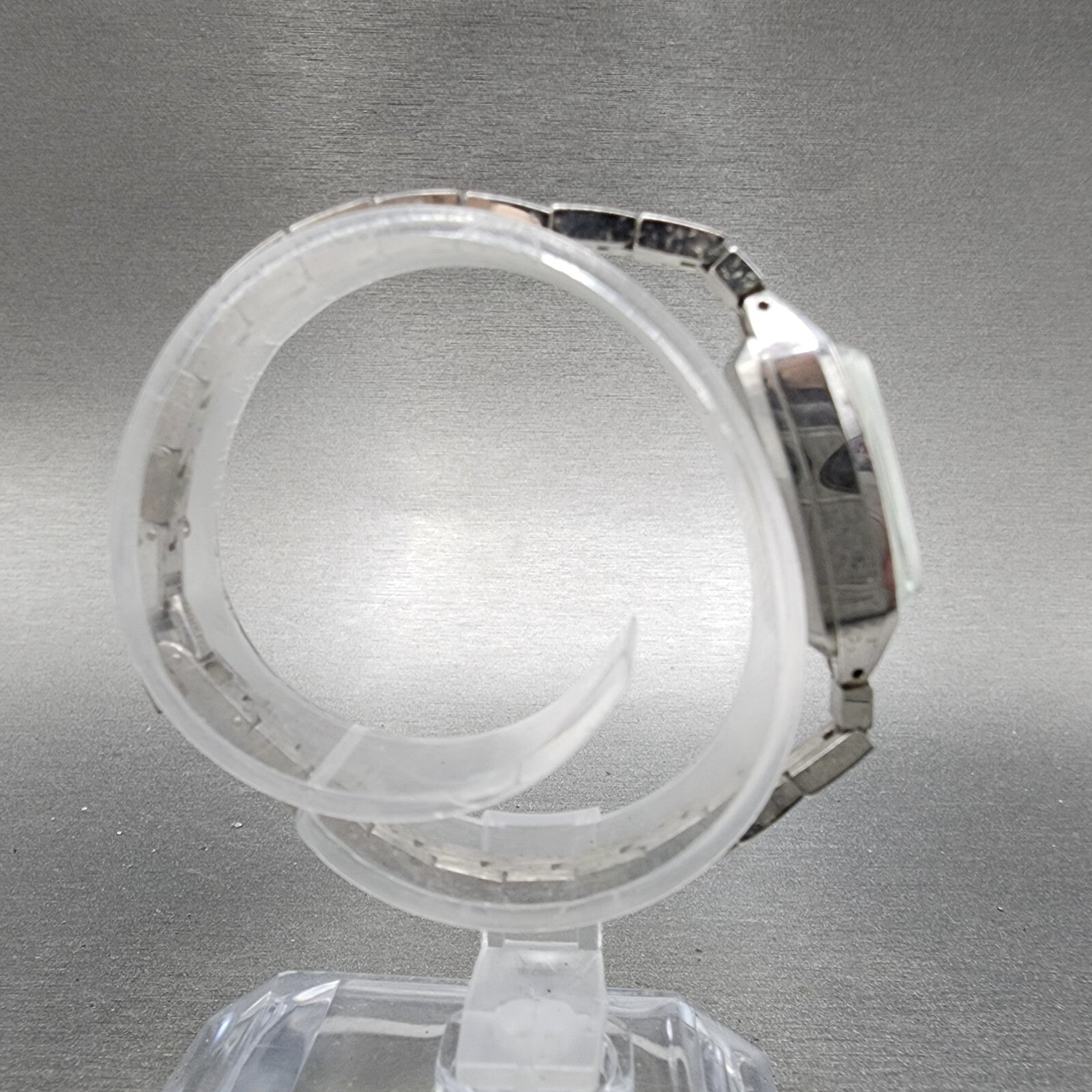 Fine Seiko Watch Women 13mm Silver Dial Gold Plated Rectangle Manual Wind Runs8