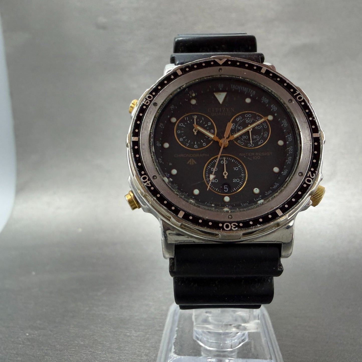 Citizen Promaster Chrono Watch Men 40mm Black Dial Steel 3560-351801 PARTS6