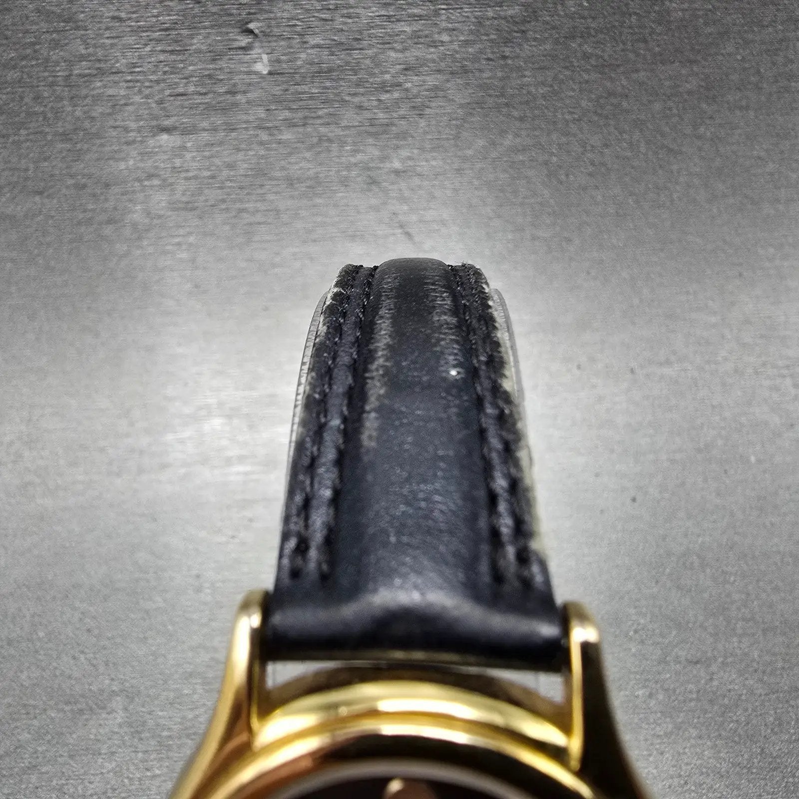 Movado Museum Watch Women 28mm Black Dial Gold Tone Round 87 E4 0823 New Batt LQ8