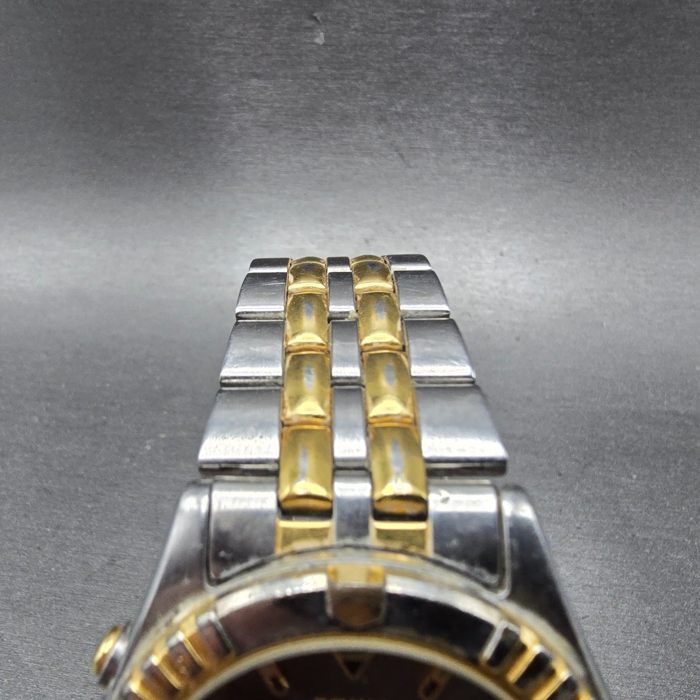 Seiko Ani Digi Watch Men 38mm Black Dial Two Tone Chrono Alarm H801-7038 PARTS5