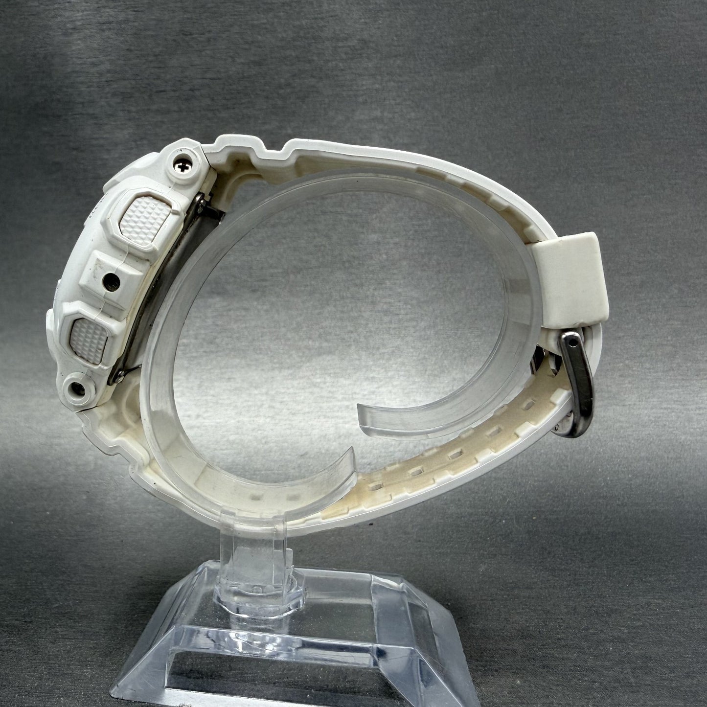 Casio Baby-G Watch Women 43mm Digital Rose Dial White Tone BA-110 New Battery AB6
