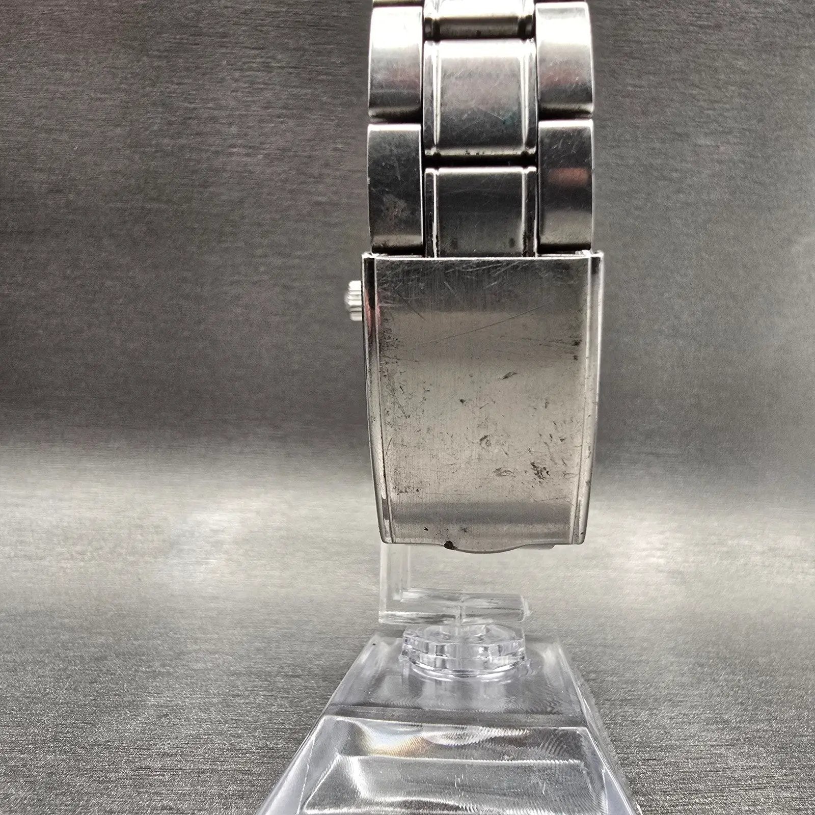 Seiko Alba Watch Men 38mm Blue Dial Silver Tone Daydate Round 7N43-0BA0 New Batt5