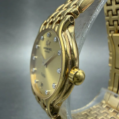 Raymond Weil Fideli Watch Women 24mm Champagne Dial Gold Tone Date 4702 NewBat2