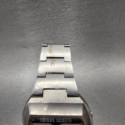 Orient Digital Watch Men 39mm Silver Tone LCD 62060140 VTG JDM PARTS5