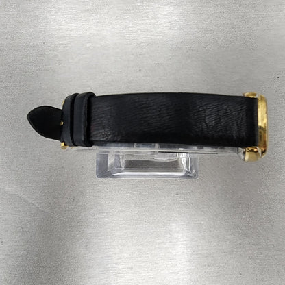 VTG Seiko SQ Watch Women 22mm Gold Dial Gold Tone Date Rectangle 85225049 Runs10