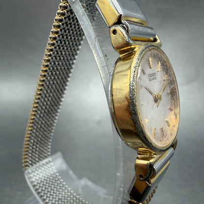 Seiko Watch Women 21mm Silver Dial Gold Tone Round 2C21-0100 New Battery Vintage3