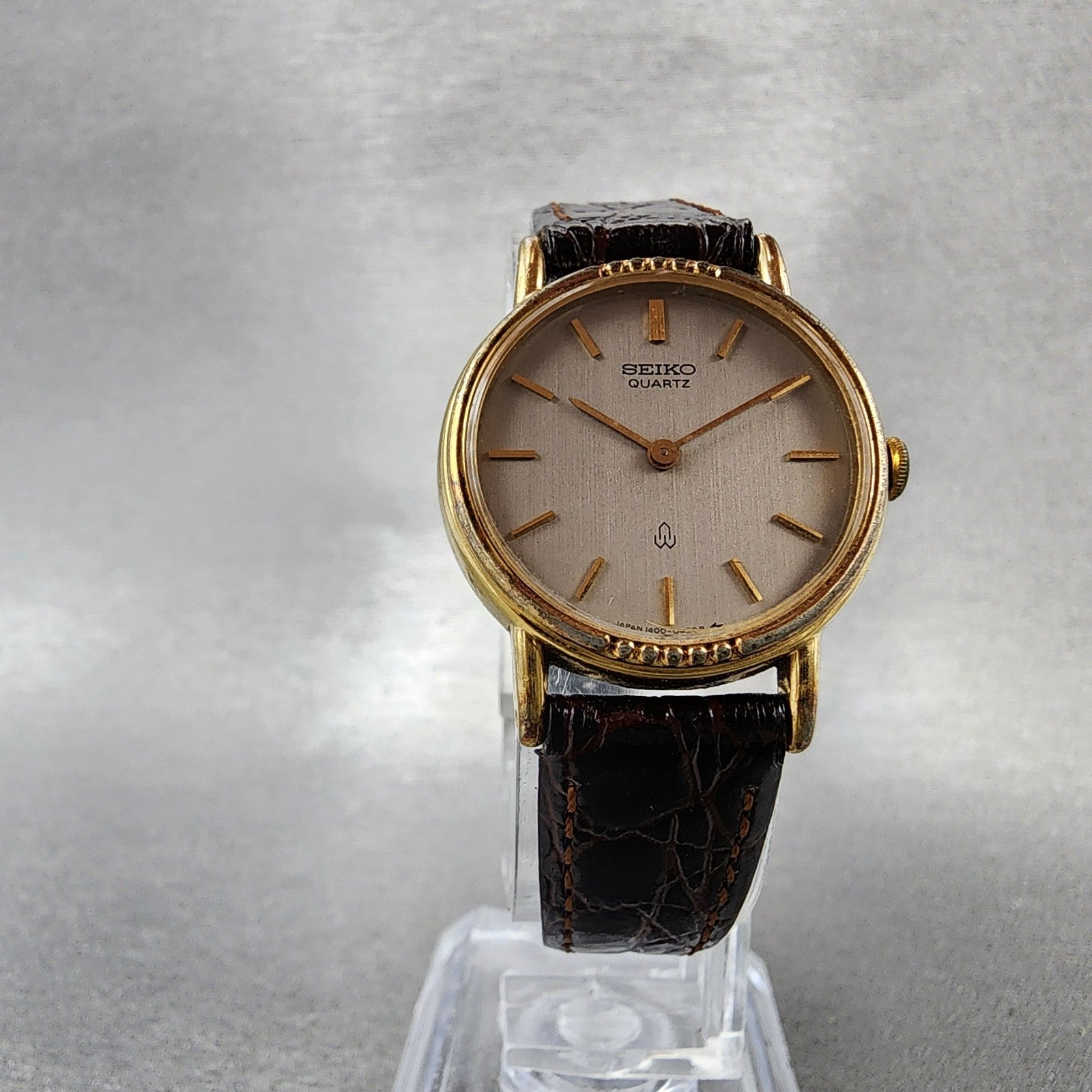 Seiko Watch Women 25mm Silver Dial Gold Plated 14000100 New Battery Vintage5