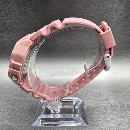 Casio Illuminator W-218H Digital Watch Men 43mm White Pink Chrono Alarm New Batt6