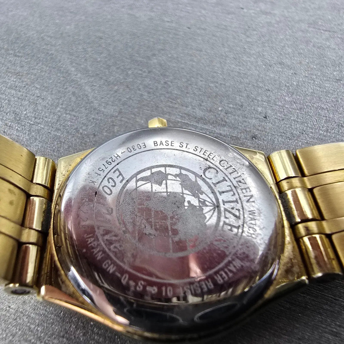 Citizen Eco-Drive Watch Women 25mm MOP Dial Gold Diamonds Round E030-H29751 Runs9