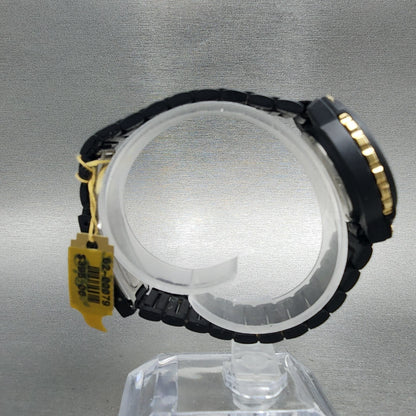 Seiko Sports 150 Watch Women 29mm Gold Dial Black Tone Daydate Round New Batt