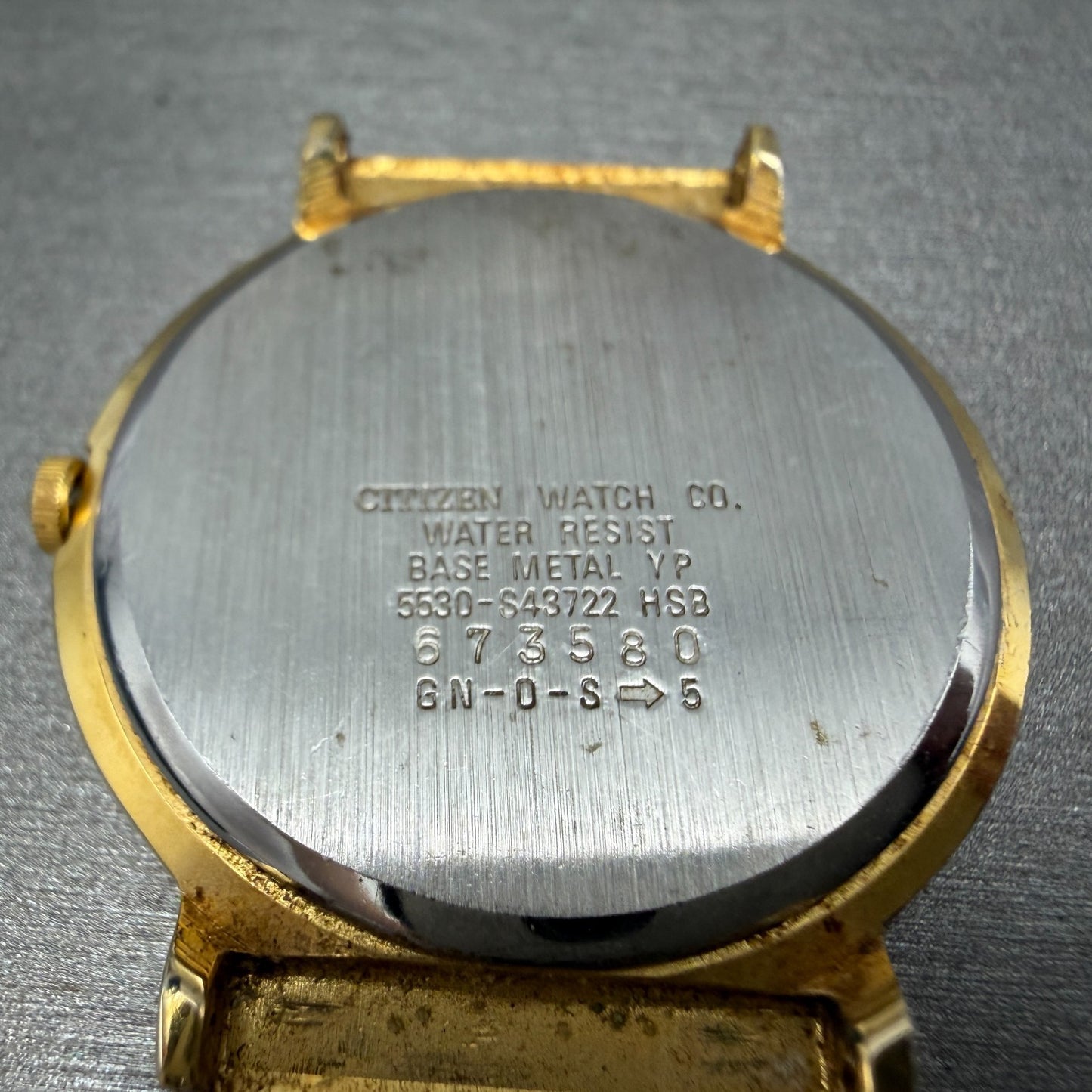 Citizen Watch Unisex 32mm Silver Dial Gold Tone Round 5530-S43722 PARTS VTG7