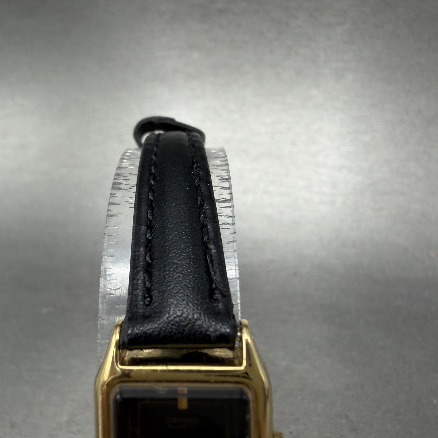 Seiko Watch Women 17mm Black Dial Gold Tone Octagon 2B20-5000 New Battery4