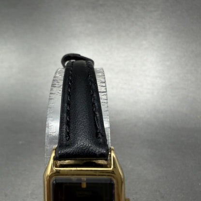 Seiko Watch Women 17mm Black Dial Gold Tone Octagon 2B20-5000 New Battery4