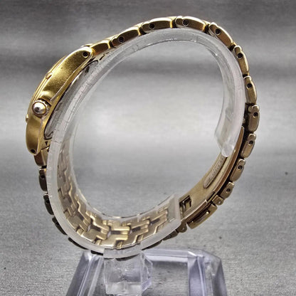 Seiko Watch Women 26mm Champagne Dial Gold Tone Date Round 7N82-0599 New Battery6