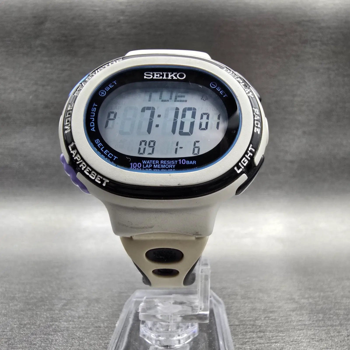 Seiko Prospex Super Runner Watch Women 40mm Black White S601-00A0 New Battery5