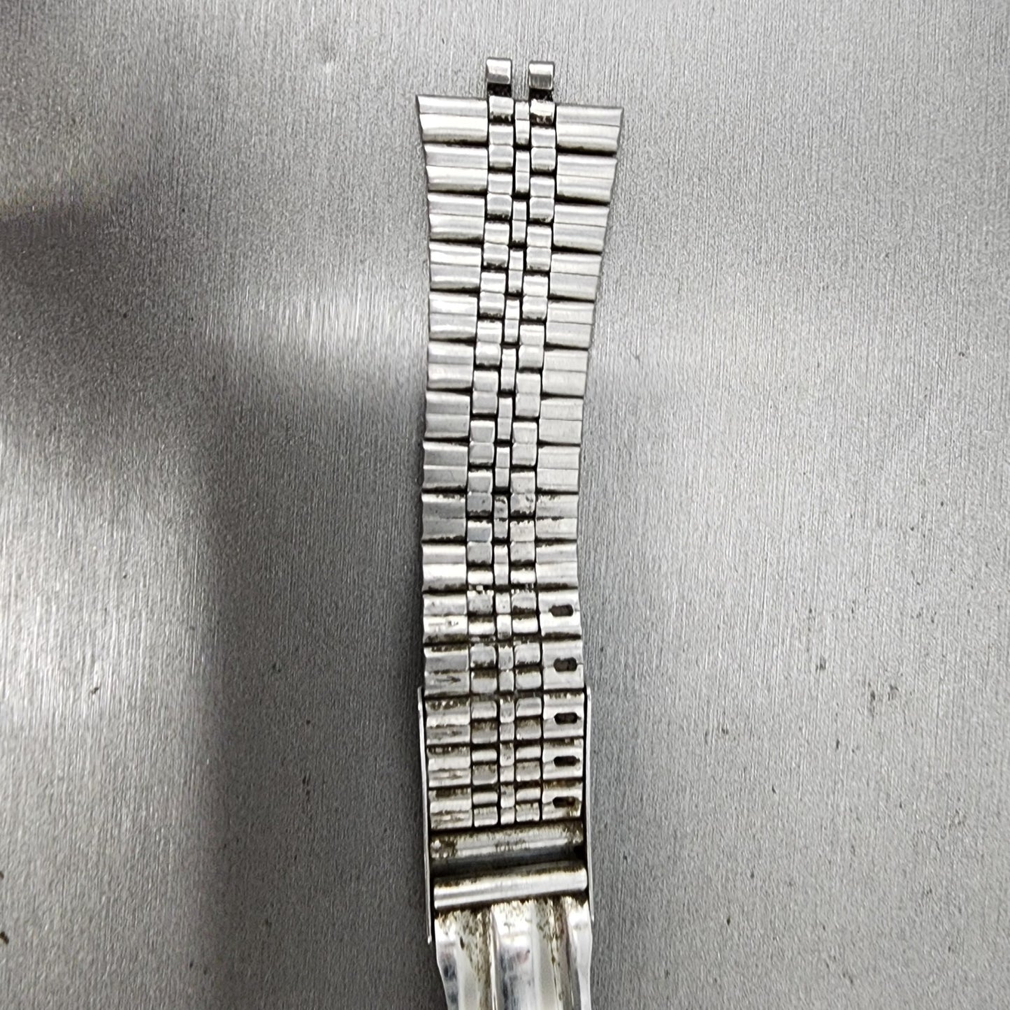 VTG Seiko Watch Bracelet 20mm Stainless Steel 5 Link Tri Folding Clasp no endlin11