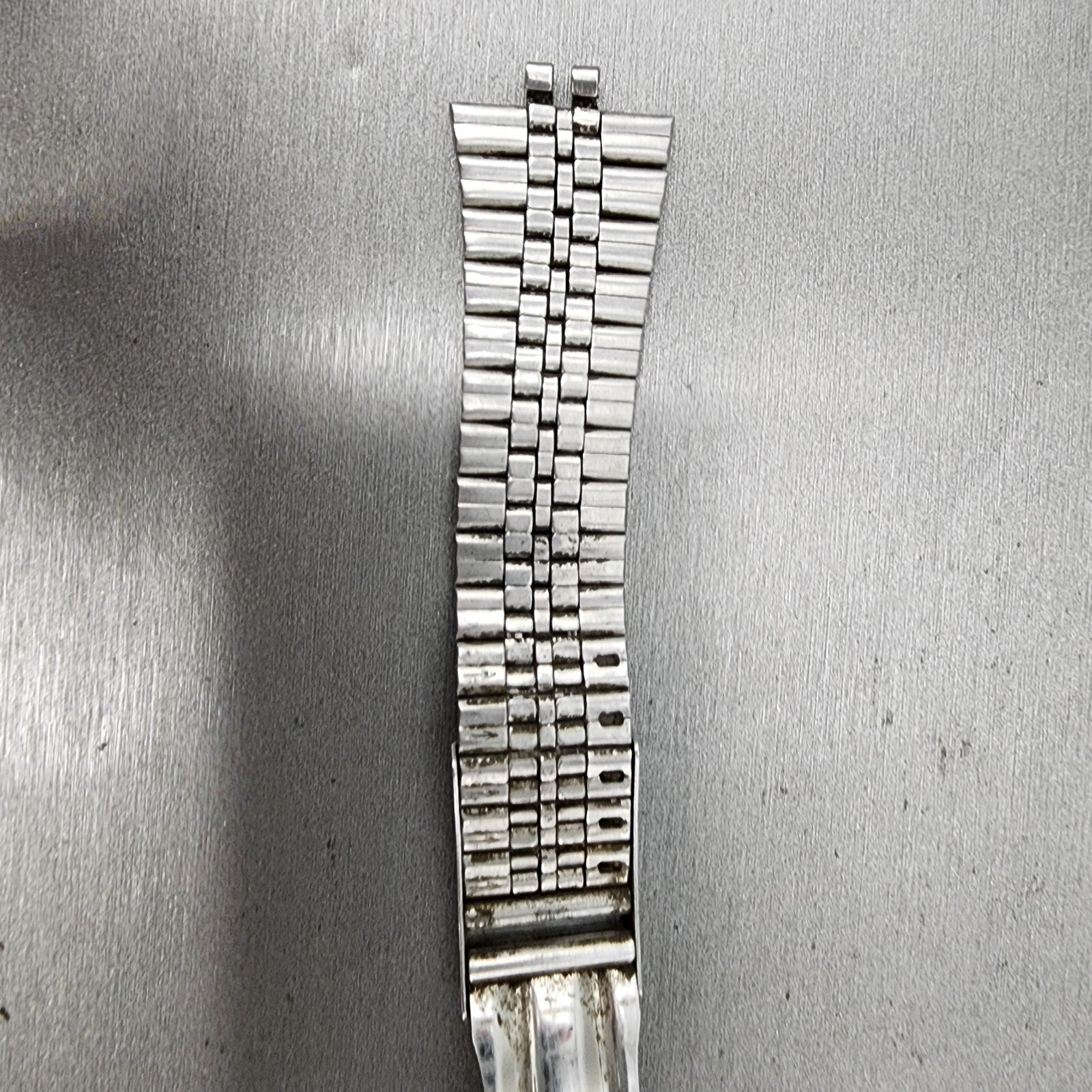 VTG Seiko Watch Bracelet 20mm Stainless Steel 5 Link Tri Folding Clasp no endlin11