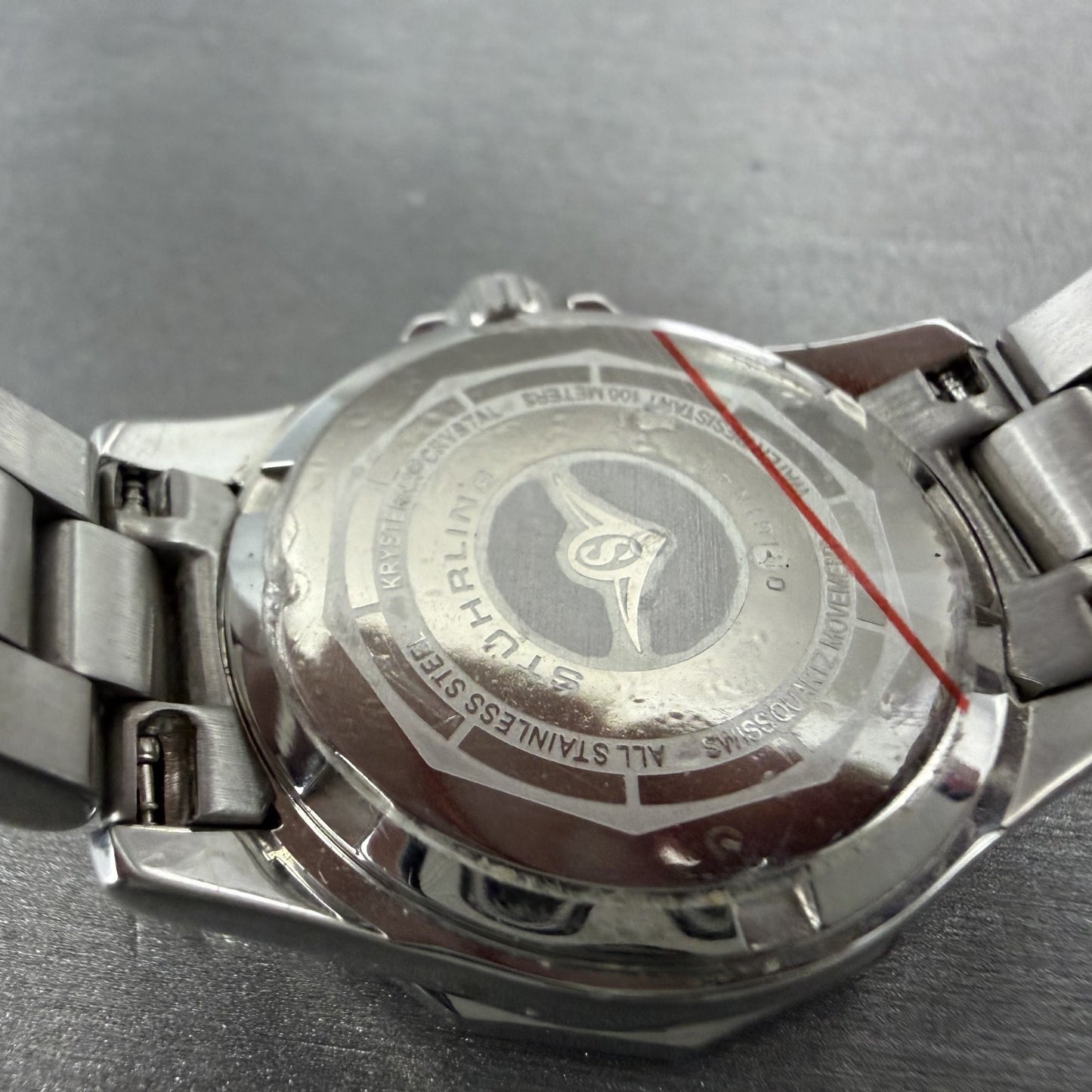 Stührling Lady Clipper Watch 29mm MOP Dial Steel Date Round New Battery9