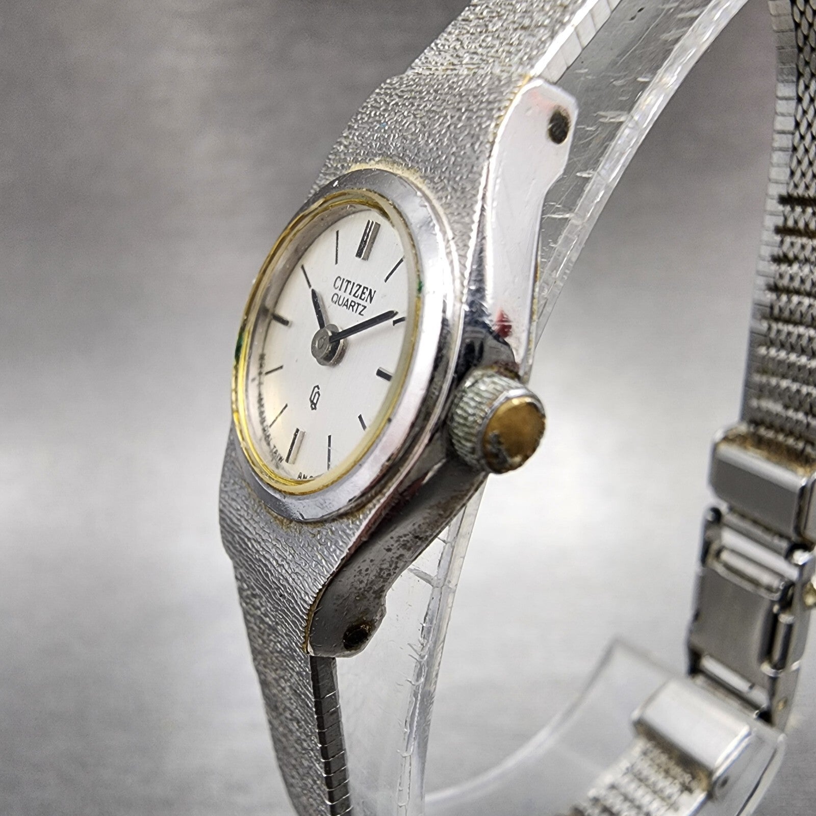Citizen CQ Watch Women 17mm White Dial Silver Tone Round 3220891244 New Batt2