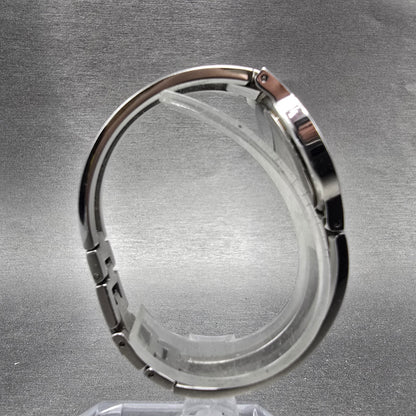 Movado Amorosa Watch Women 24m Black Dial Silver Tone 84 E4 1842 New Batt W/Box8