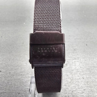Skagen Denmark Watch Women 20mm Brown Dial Brown Tone Crystals 527XSMMT New Batt7